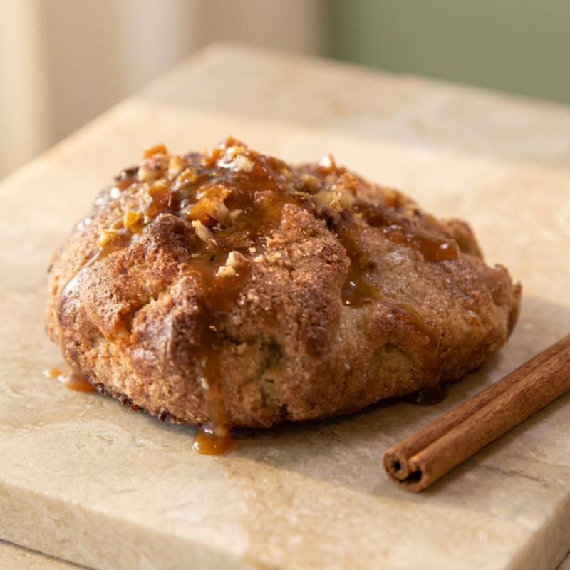 Apple Crumble Cookie filled with apple and cinnamon mix