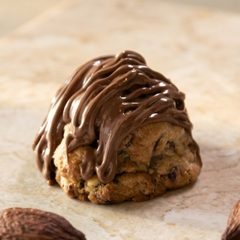 Brownie Cookie with chocolate chips, walnuts, and Nutella