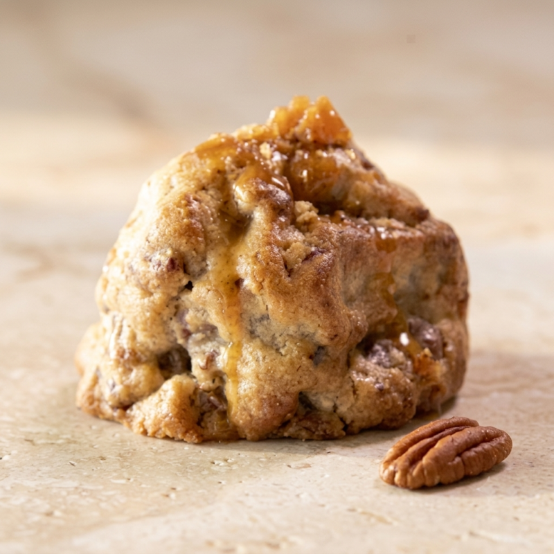 Caramel Pecan Cookie with chocolate chips, pecans, and caramel