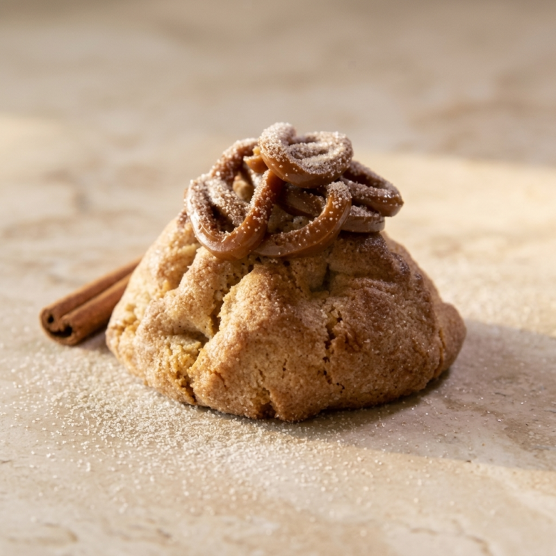 Cinnamon Churro Cookie with dulce de leche filling