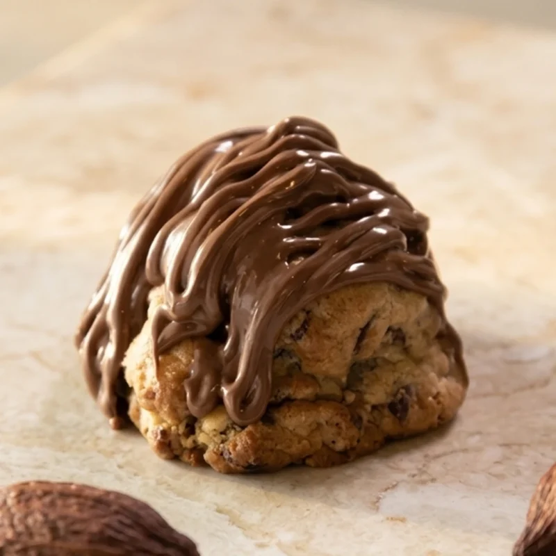 Brownie Cookie with chocolate chips, walnuts, and Nutella