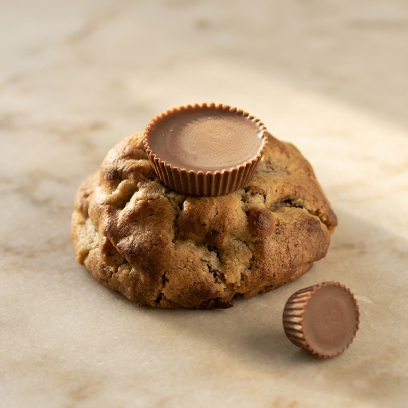 Reese's Cookie with chocolate, peanut butter, and peanuts
